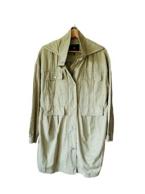 7 For All Mankind Olive Hooded Utility Anorak Jacket